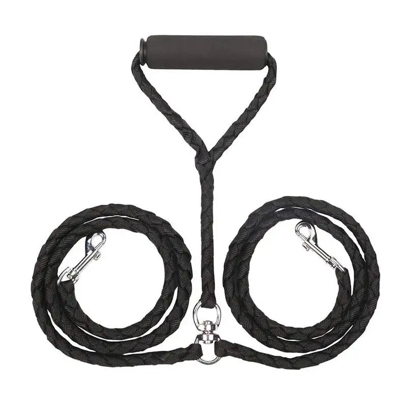 Pet Double Leash 2 Way Couplers Dog Leash Rope Elastic Extended