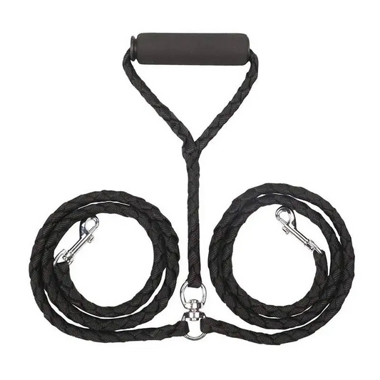 Pet Double Leash 2 Way Couplers Dog Leash Rope Elastic Extended